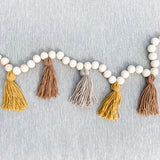 Wood Garland (Custom Yarn Tassels)