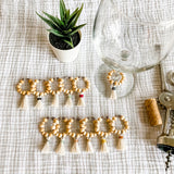 Wooden Wine Charms (Natural Tassels)